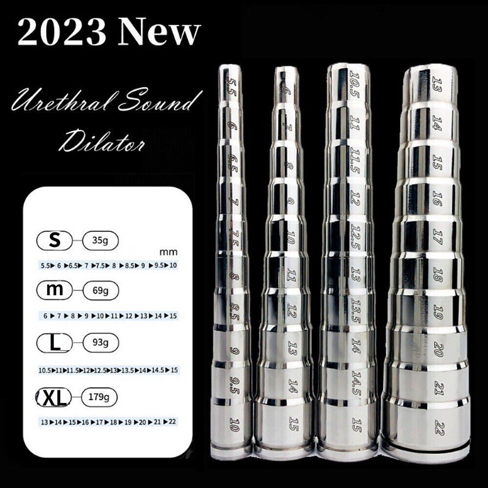 4pcs Metal Urethral Stretching Penis Solid Plug Stainless Steel Dilator Sounding