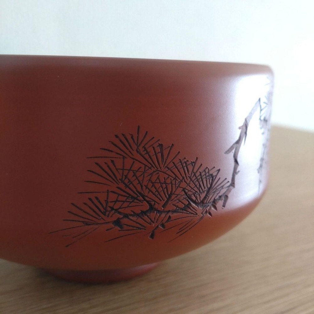 Tea Utensils Good condition Matcha red clay