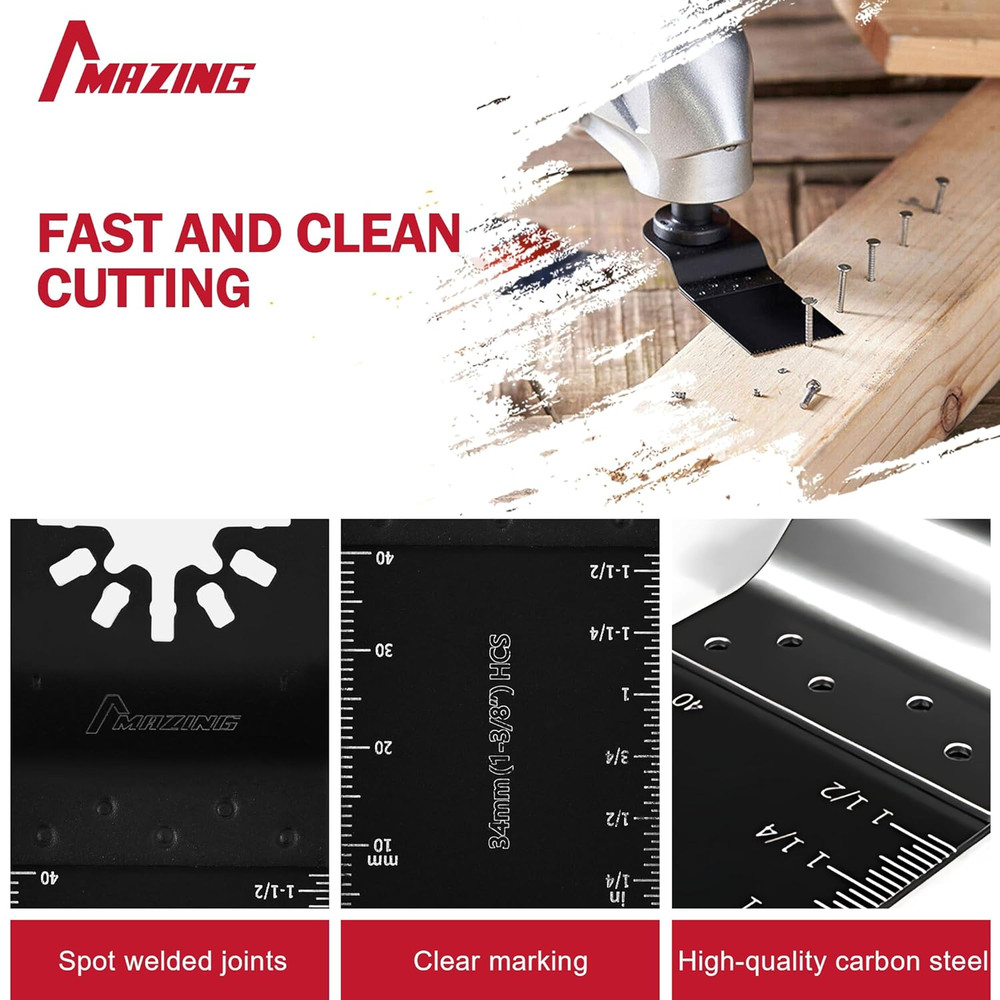 36 PCS Oscillating Saw Blades,Multitool Blades,Quick Release Multi Tool Blades f