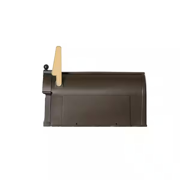 Bronze Post Mount Mailbox, Large, Keeps Mail Dry, Heavy Duty for Rural