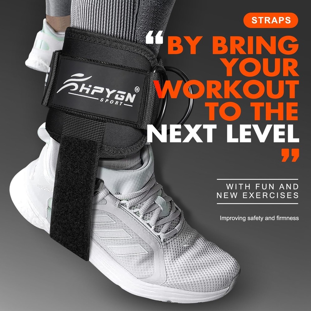 Ankle Strap for Cable Machine, Padded Ankle Straps for Cable Machine Kickback...