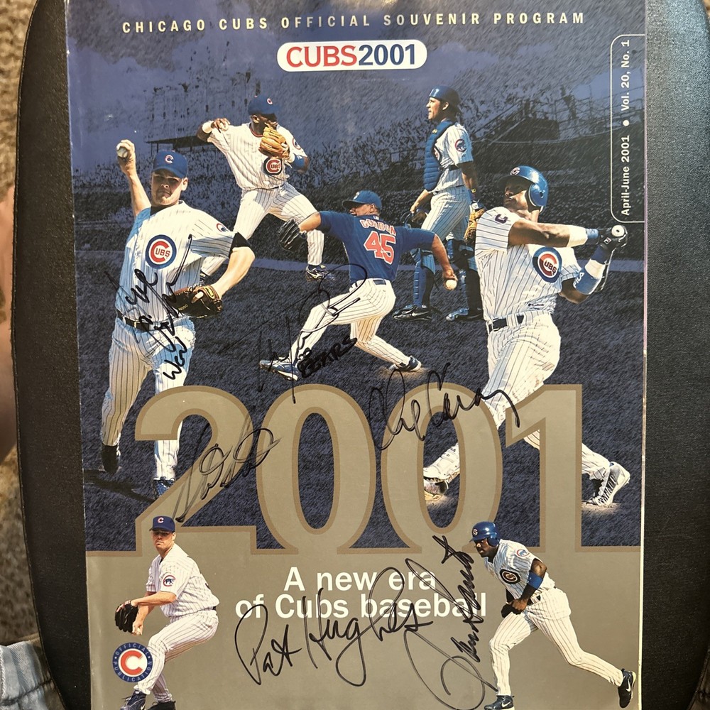2001 Chicago Cubs Program with Autographs