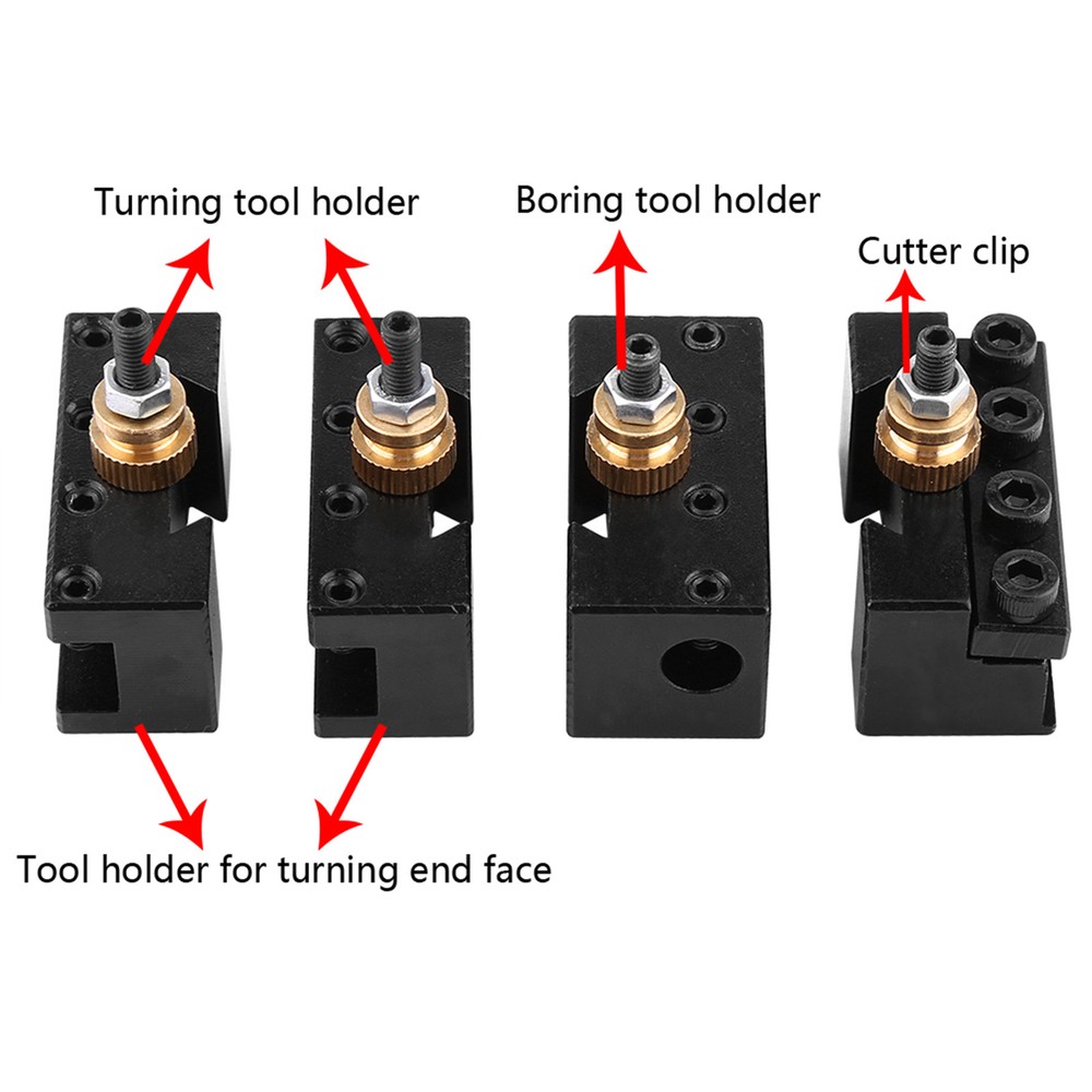Aluminum Alloy Mini Lathe Tool Post And Holder Kit Accessory Part