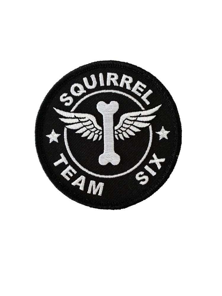 Squirrel Team Six (6) K-9 Working Dog Tactical Vest & Harness Hook & Loop Patch