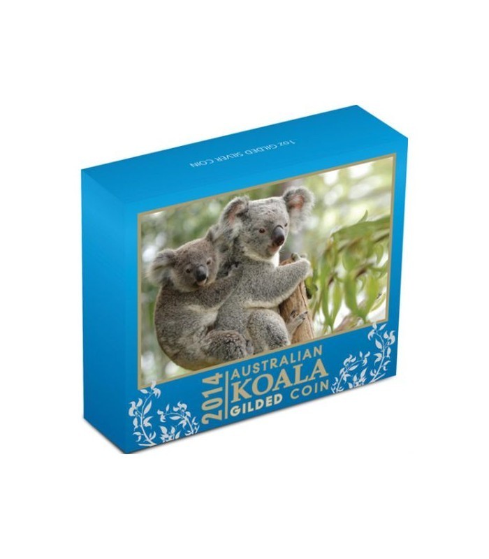 Perth Mint - Australian Koala 2014 1oz Silver Gilded Edition