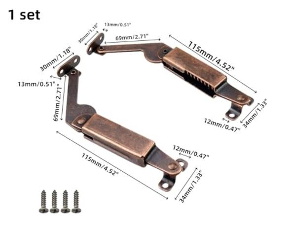 Spring Lid Support Box Lid Stay Support Iron Hinge Support Light Duty Spring