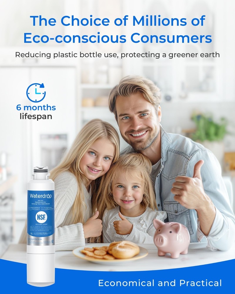 Waterdrop DA29-00020B Refrigerator Water Filter, Replacement for Samsung HAF-CIN