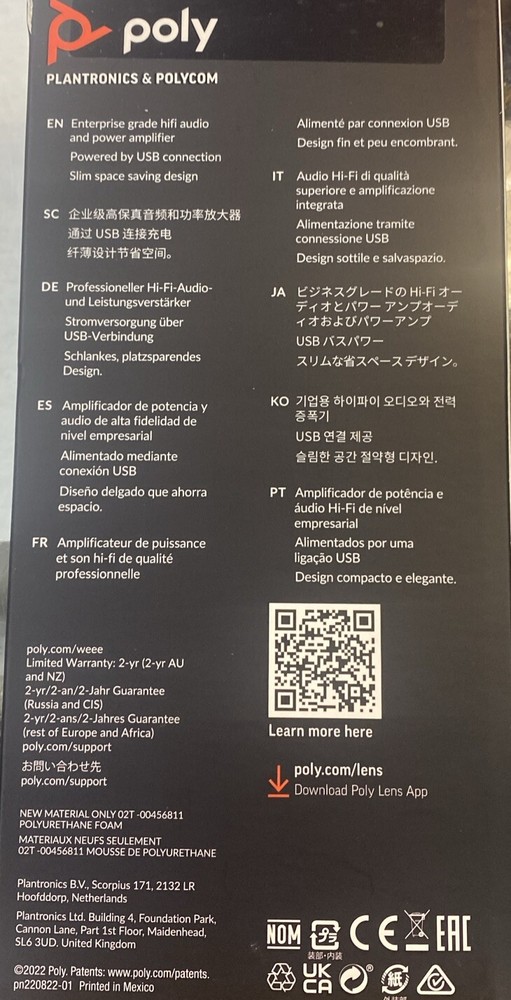 Poly Sync 10 USB-A USB-C Speakerphone 772C3AA