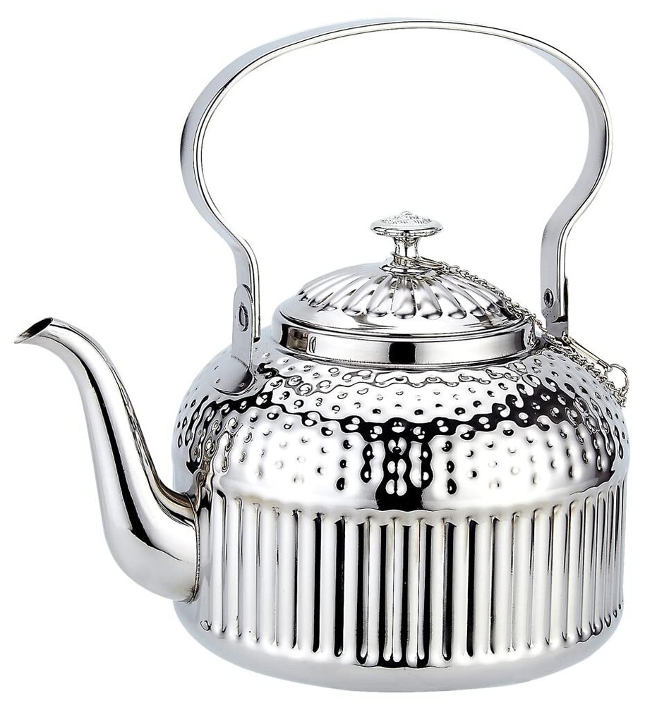 Antique 1.5L 50Oz Stainless Steel Teapot with Infuser Silver