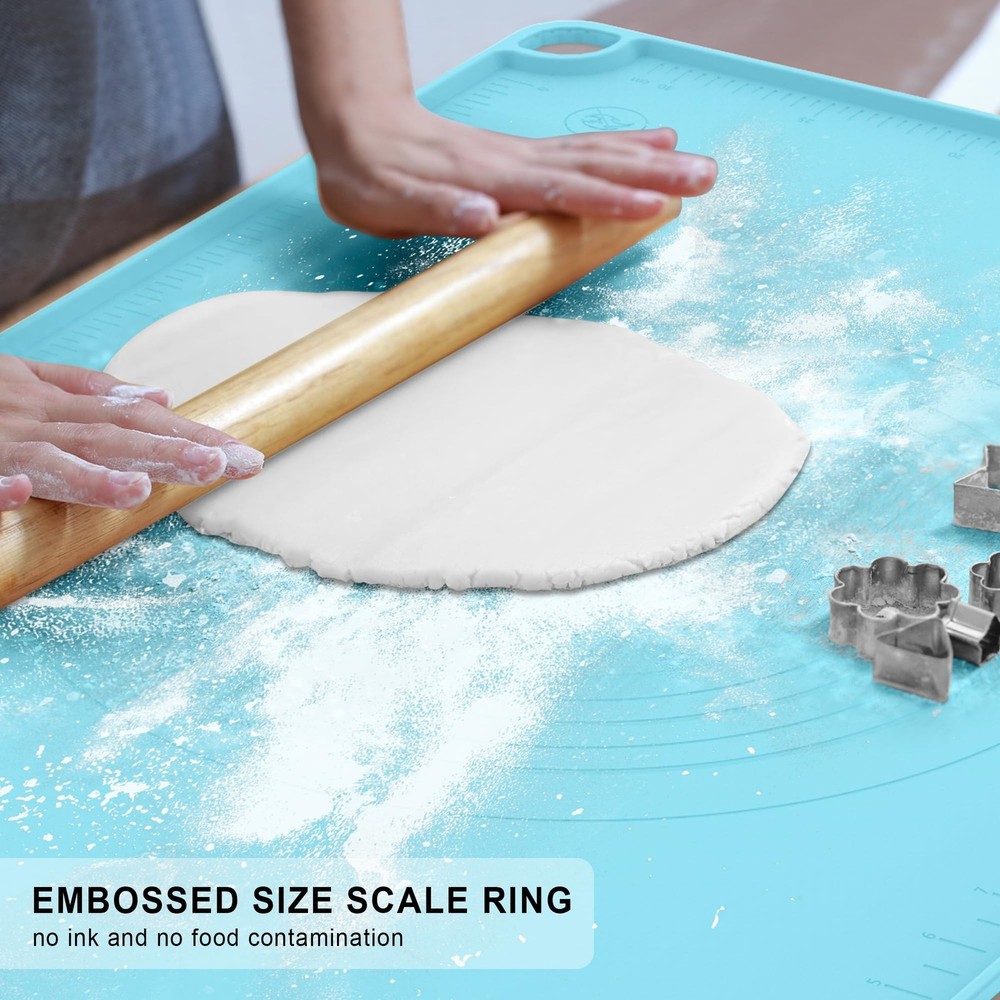 Silicone Baking Mat, Dough Rolling Mat, Pastry Mat for Rolling Dough, Silicon...