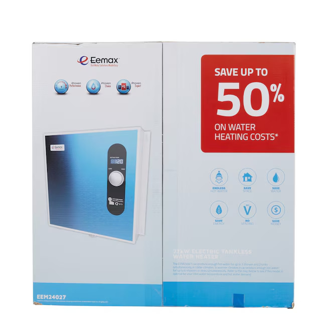 🔥SALE! Eemax 240-Volt 27-kW 5.3-GPM Tankless Electric Water Heater