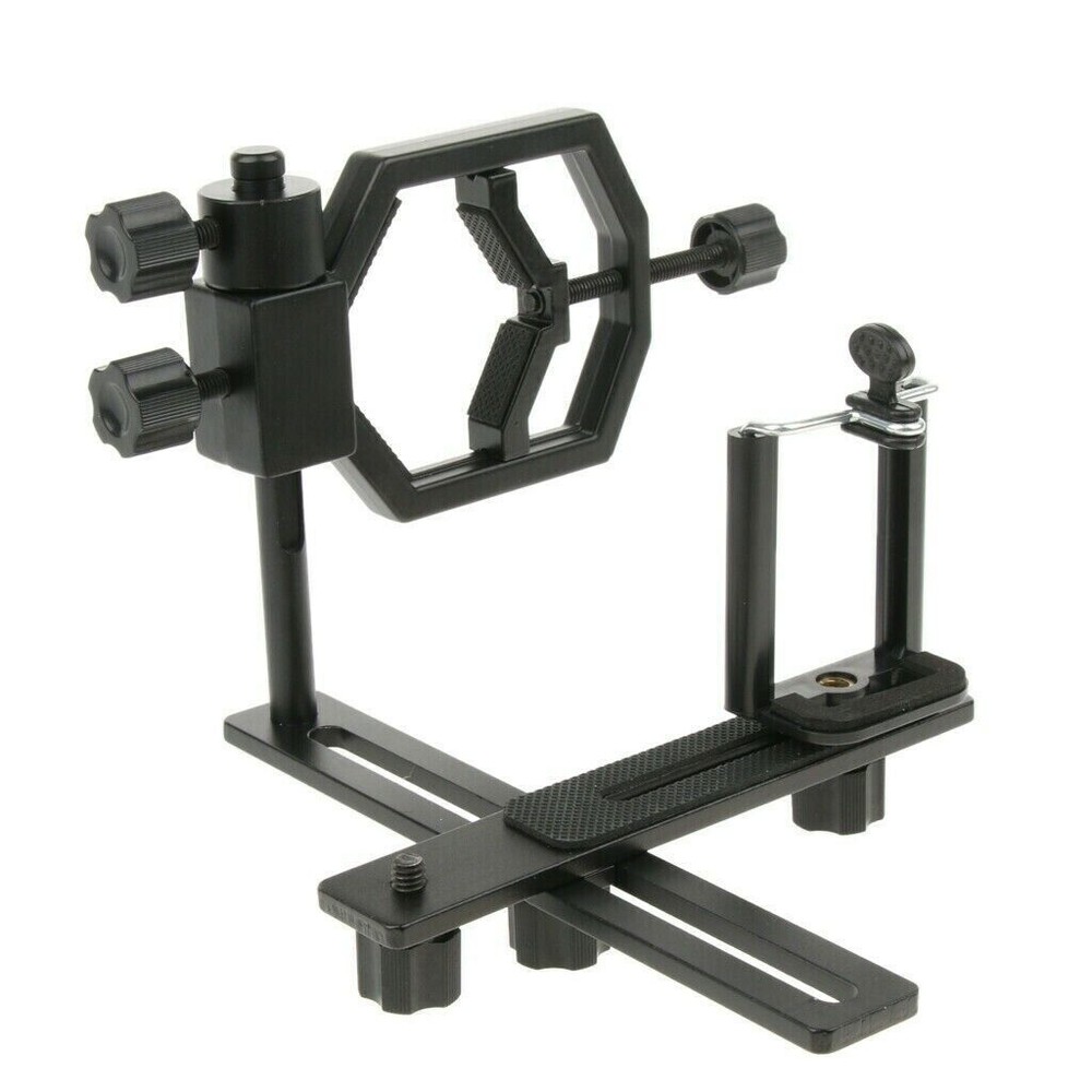 Universal Camera Connection Telescope Scope Adapter+Phone Clip Metal