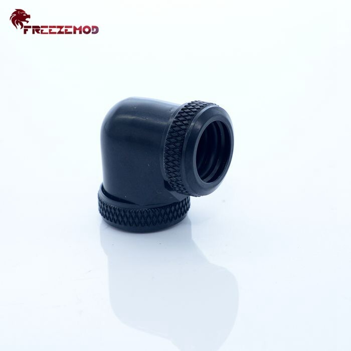 FreezeMod 90 Degree Angle Dual 14mm Compression Fitting Multi-Link Black