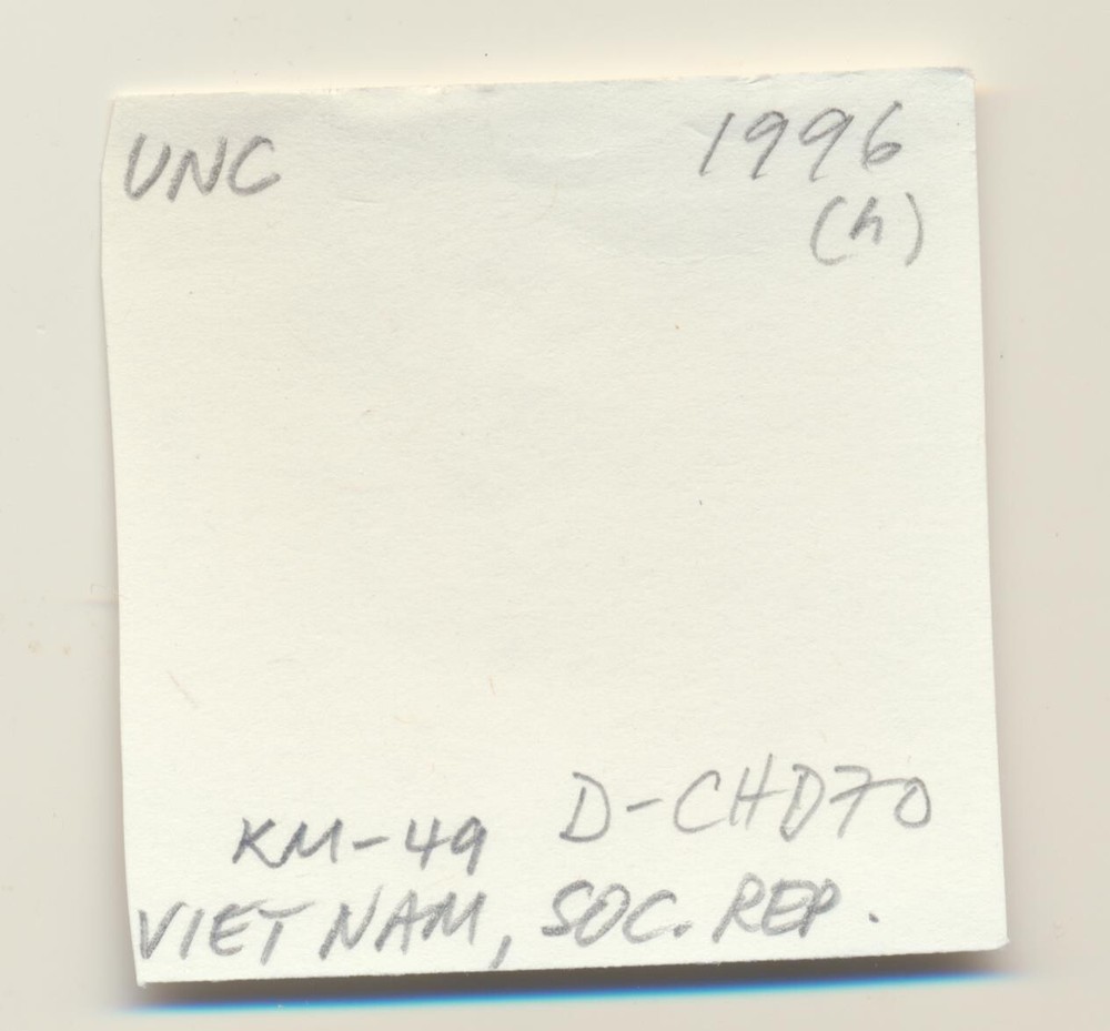 DB2018 Vietnam 10 Dong 1996 KM49 UNC