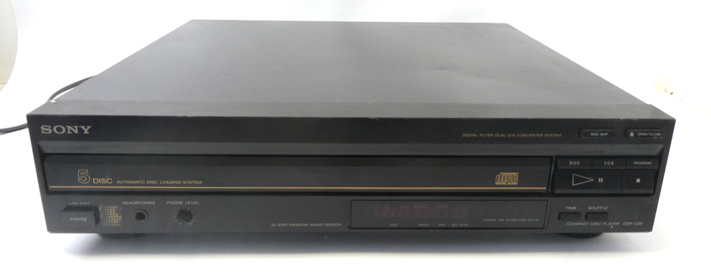 Sony Digital Filter Dual D/A Converter System 5 Disc Automatic CD Player CDP-C20