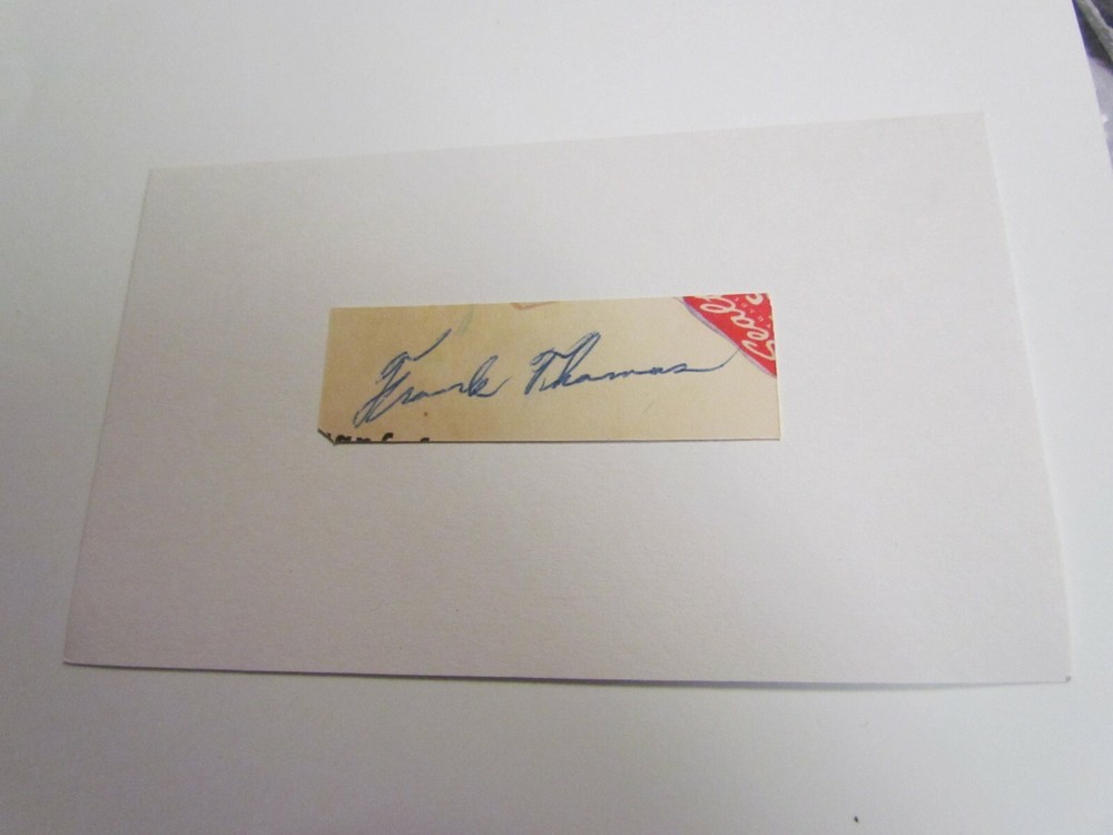 Frank Thomas Autographed Cut on Index card
