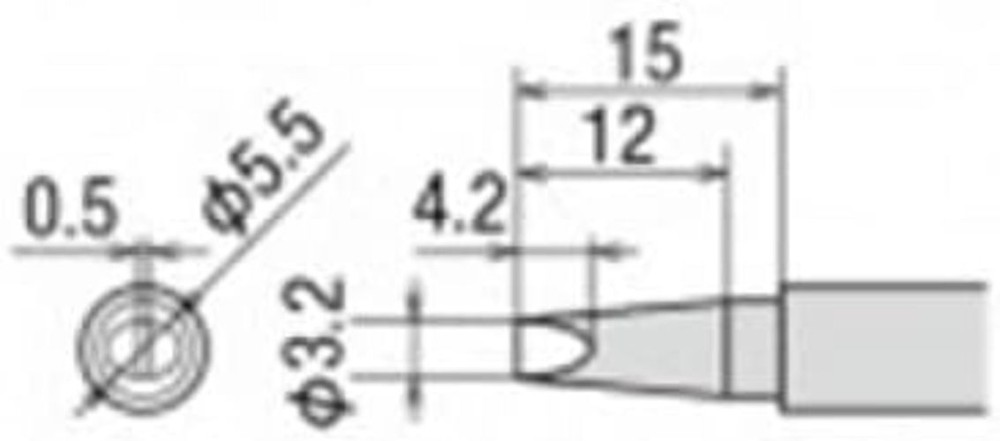 goot Replacement tip 3.2D type PX-2RT-3.2D