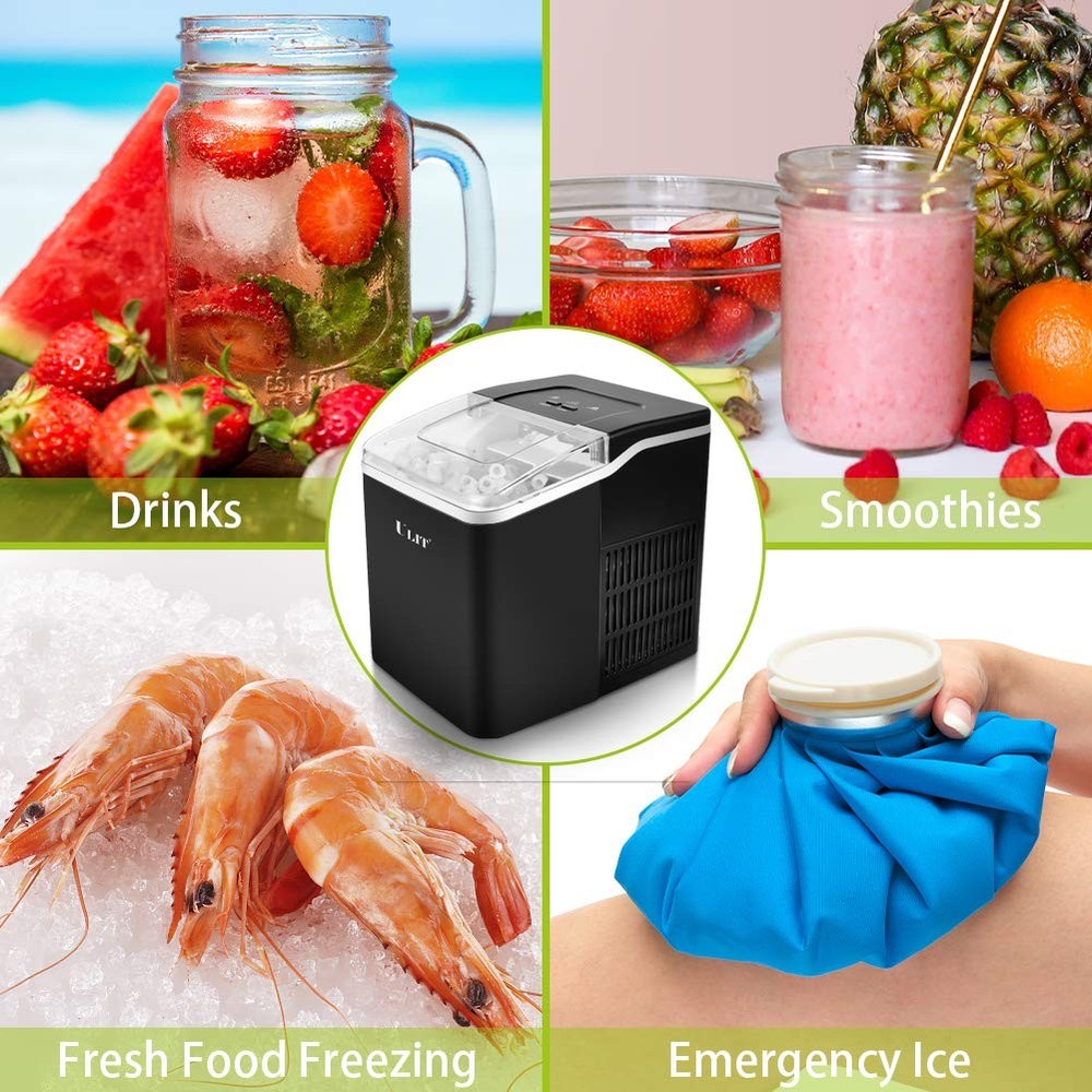 Portable Ice Maker,Ice Maker Machine for Countertop, Self-Cleaning Function I...