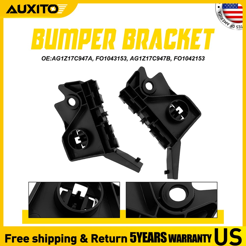 FRONT DRIVER & PASSENGER SET BUMPER SUPPORT BRACKETS FITS 2010-2019 FORD TAURUS