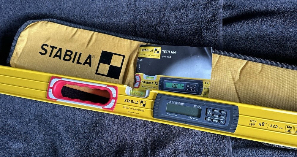 Stabila 48" Tech 196 Electronic Level Dust & Waterproof IP65  With Case