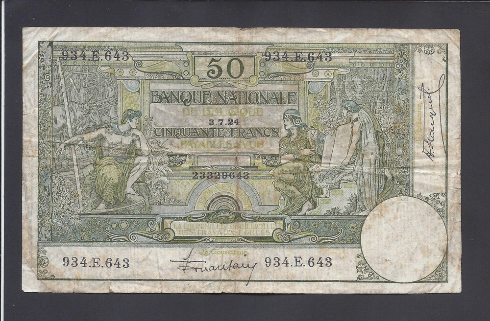 Belgium - 50 Francs  1924
