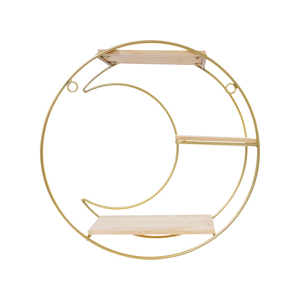 3-tier Round+ Moon Storage Display Rack Storage Display Rack Wall Mounted Shelf