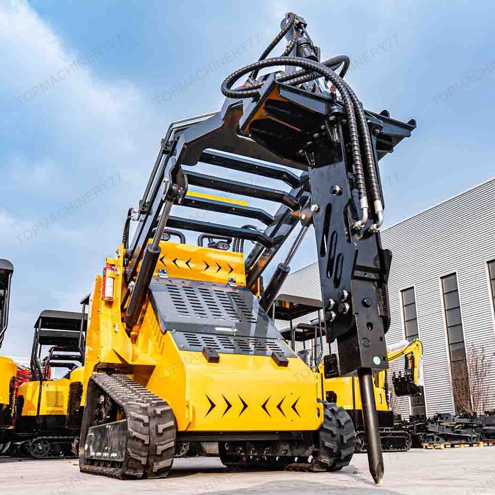 Hydraulic Breaker Attachment + Pile Driver Head for Dingo Skid Steer Loader