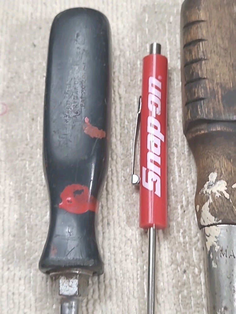 SNAP ON SSD6 FLAT & Pocket SCREWDRIVER, Mac Tools Wood Handle Tool Set