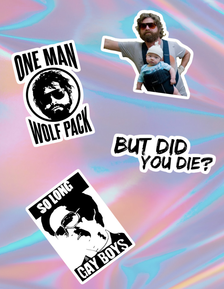 Hangover 2000's Movie 4pc Stickers Pack
