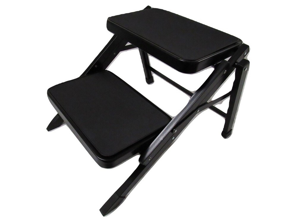 Caravan Double Folding Step Stool (Twin Non Slip Platform Foldable Lightweight)