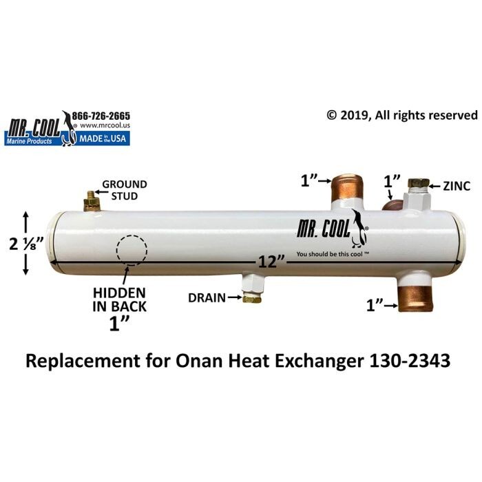 130-2343 Onan Heat Exchanger