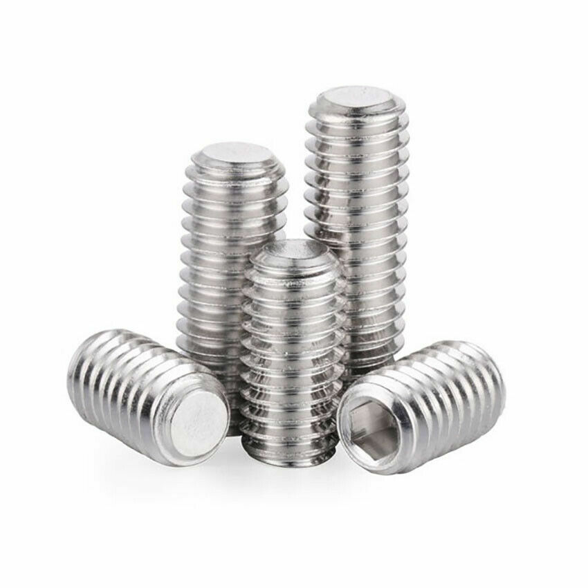 Hex Socket Set Screw Stainless Plain Cup Point Grub Screws - Set Screw M3M4M6M15