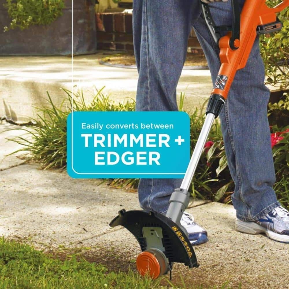 BLACK DECKER 20V MAX String Trimmer & Edger 2 in 1 Cordless Weed Wacker W/ Auto