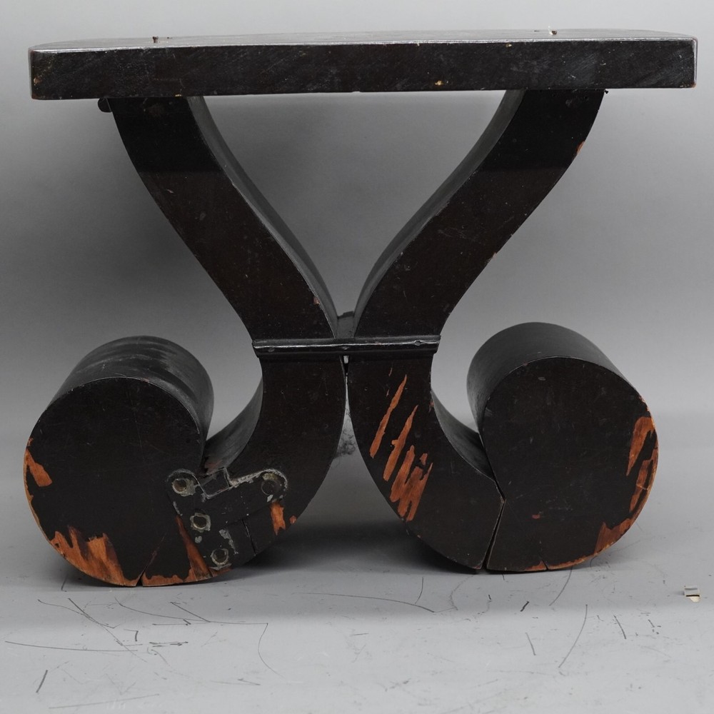 Antique Solid Wood Architectural Salvage Pedestal Bench Column Base Repurpose