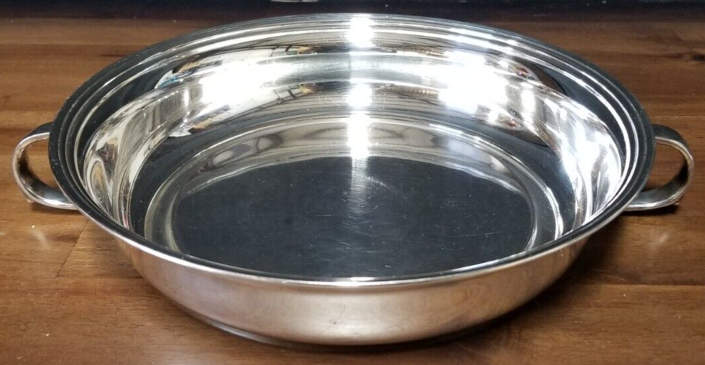 Vintage Silver Serving Bowl With Handles