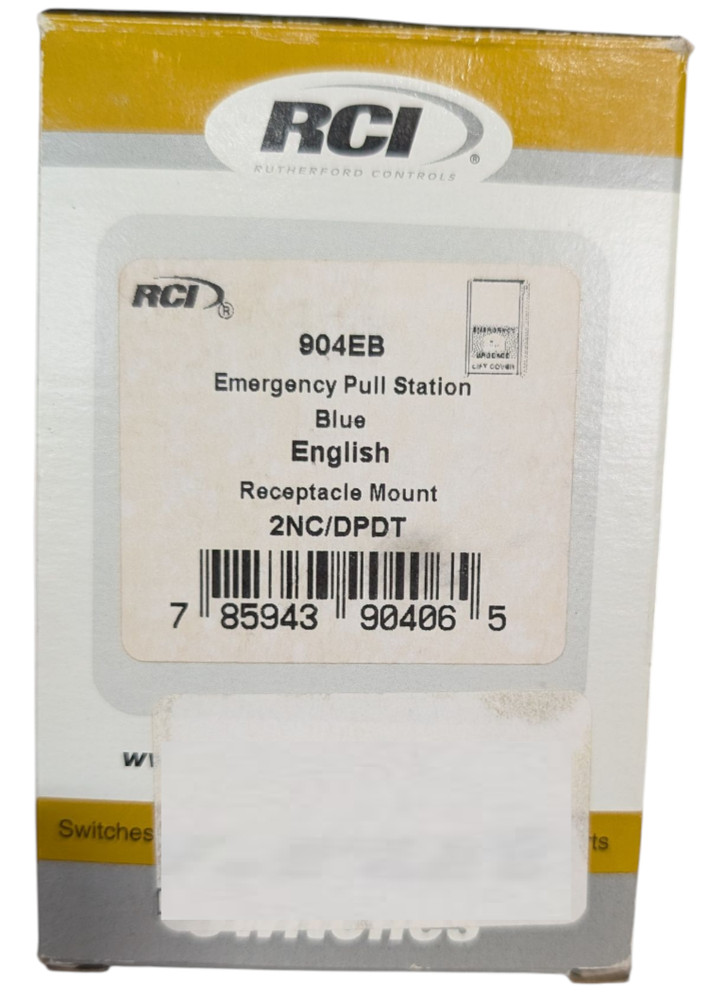 RCI 904EB Emergency Pull Station, Blue, English