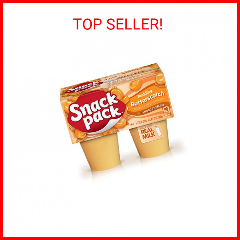 Snack Pack Butterscotch Pudding Cups, 4 Count, 12 Pack