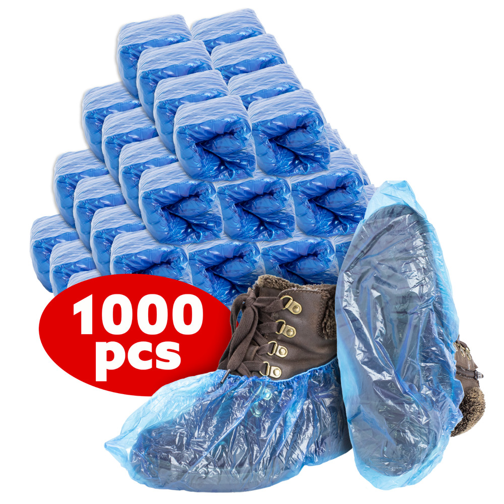 VersaPro Disposable Polypropylene Shoe Covers, Blue - Bagged, 1000/Case