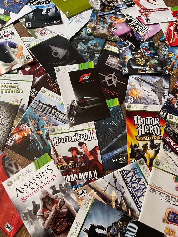 Xbox 360 Instruction Manuals Original Authentic Microsoft - Buy 3 Get 1 Free!