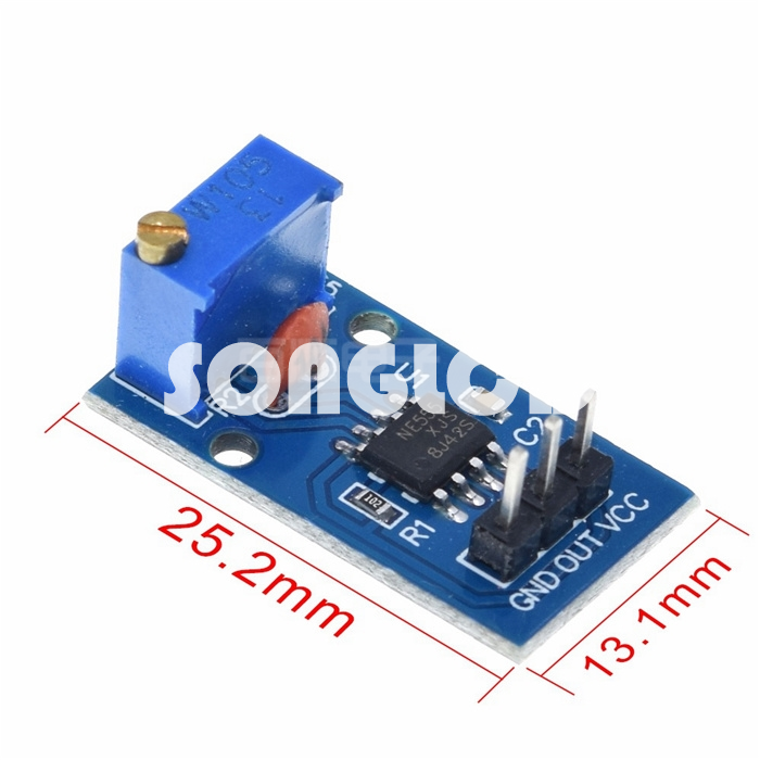 1PCS NE555 Adjustable Frequency Pulse Generator Module