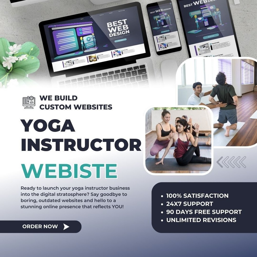 CUSTOM YOGA INSTRUCTOR WEBSITE DESIGN - Modern, Professional & Responsive