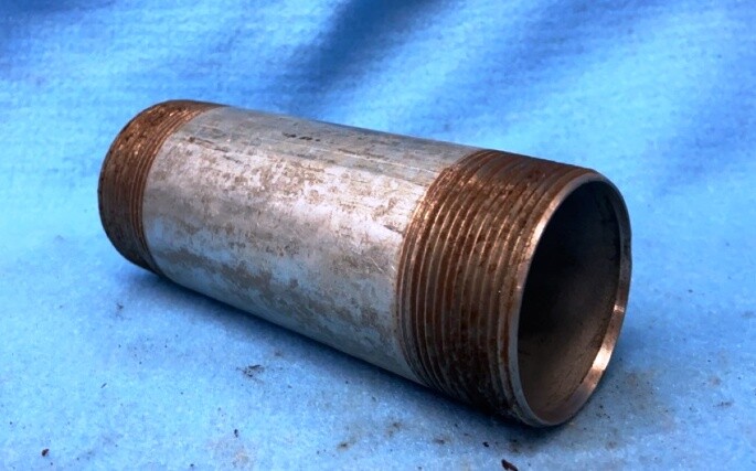 GALVANIZED PIPE NIPPLE, 2" X 6", SCH 40