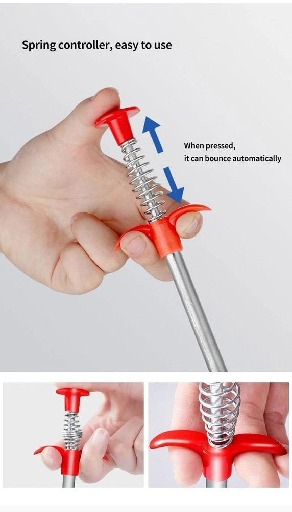 60cm Spring Pipe Dredging Tool - Drain Snake, Clog Remover, Household Kitchen