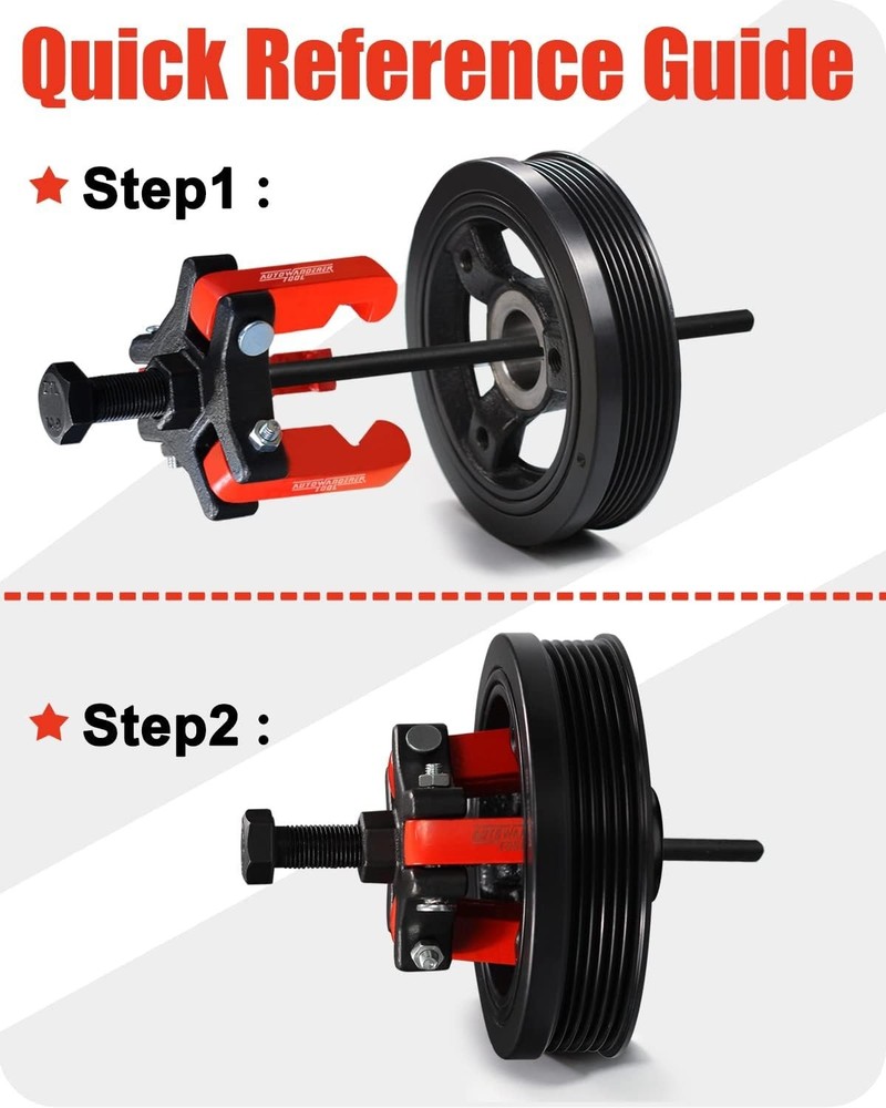 Harmonic Balancer Puller with Adjustable 3-Jaw Puller Kit, Forcing ... Fast Ship
