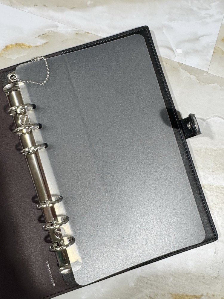 BLACK INSERT / SILVER RINGS | COACH Notebook Binder Transition Insert