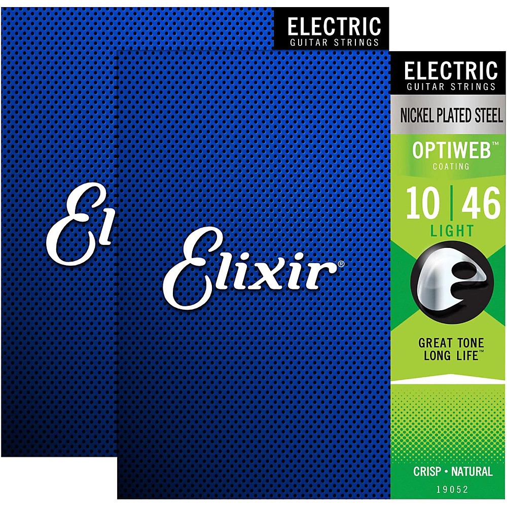Elixir Electric Guitar Strings with OPTIWEB Coating 19052 Light (.010-.046) TL
