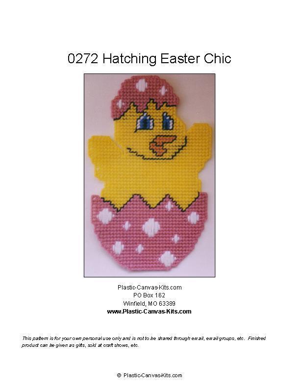 Hatching Easter Chic Wall Hanging-Plastic Canvas Pattern or Kit