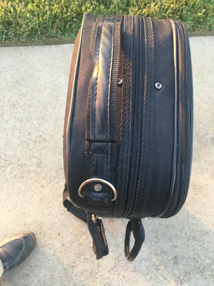 Violin Case Bag Zipper Backpack Strap Softcover Black Cloth Plastic Handle