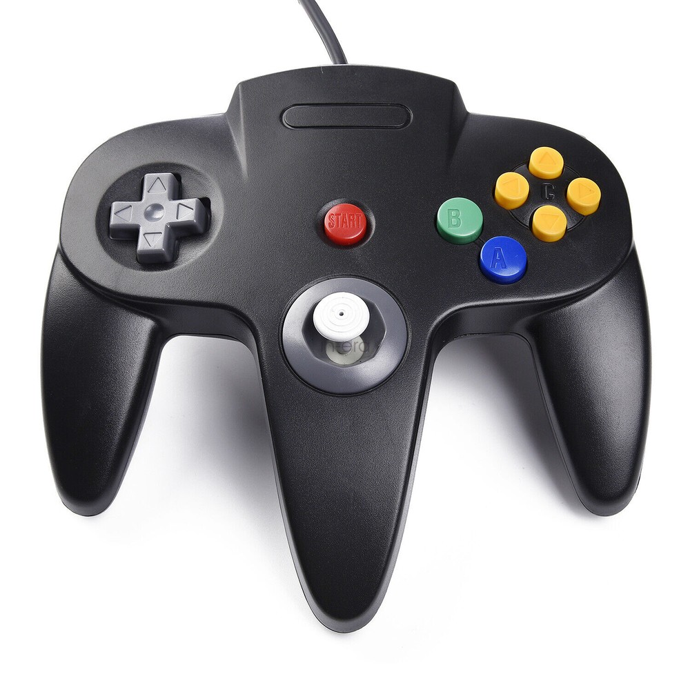 Classic Retro N64 64 Bit Game Console USB Wired Controller Gamepad for PC MAC OS