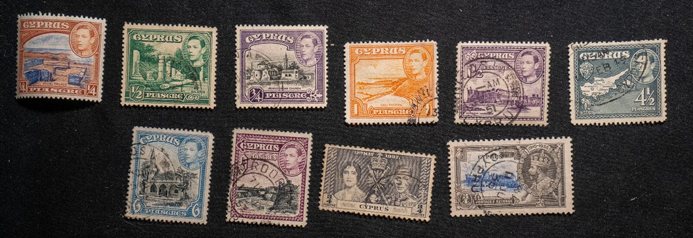 1935-1938 Cyprus stamps